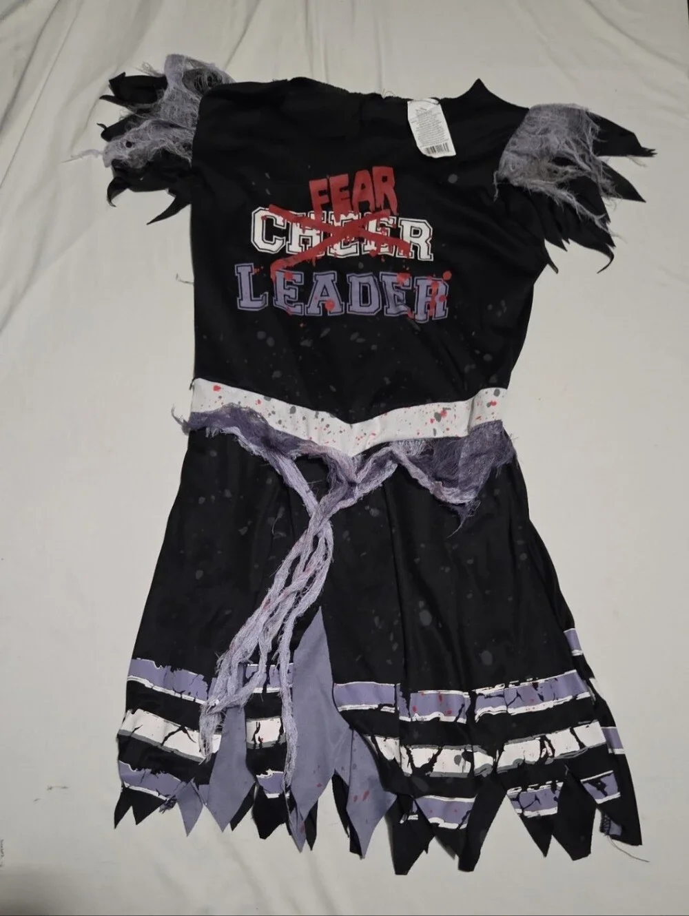 Spirit girls 10-12 black fear cheer leader costume dress #18